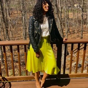 UO Celine asymmetrical midi skirt